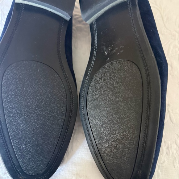 INC International Concepts Navy Loafers with Silver Accent size 8.5